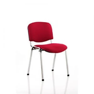 Image of Stacking Chair ISO Chrome Frame Wine Fabric Pack of 4