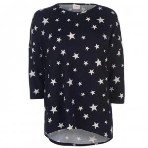 Image of JDY Sleeveless Logo Print T Shirt - Ngt Sky/Stars