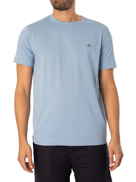 Image of Gant Regular Shield T-Shirt Dove Blue 3XL