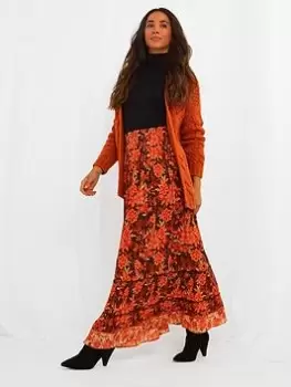 Image of Joe Browns Autumn Days Boho Skirt -multi, Multi, Size 10, Women