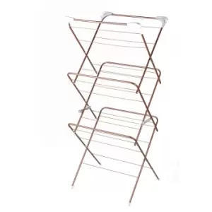 image of Beldray Elegant Clothes Airer, 15 Metre Drying Space - Rose Gold