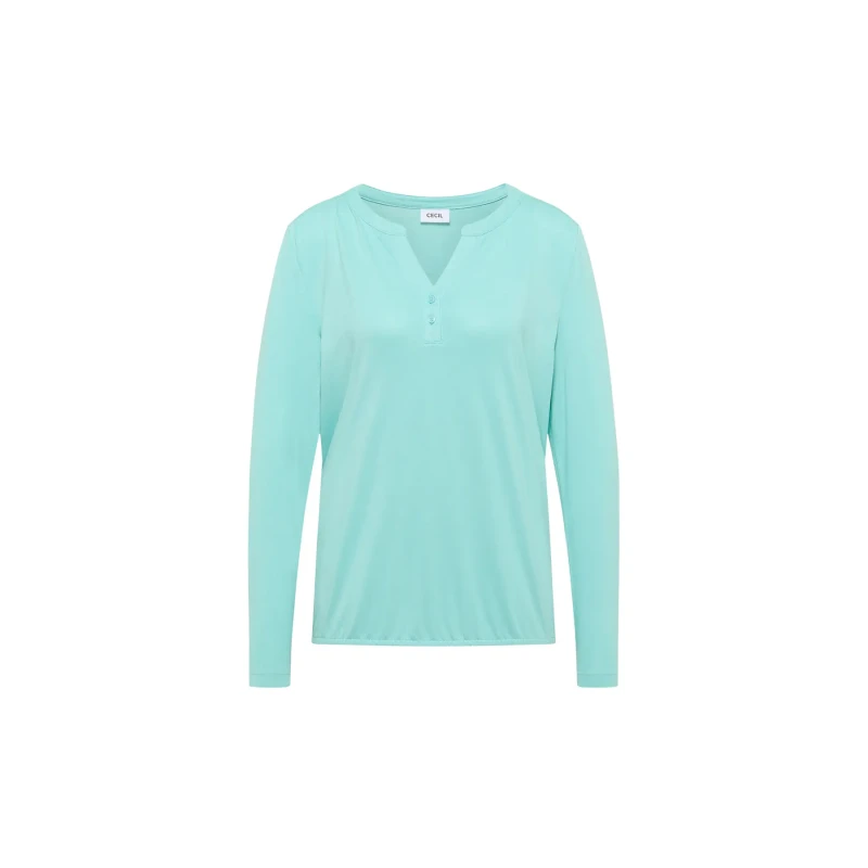 Image of cecil Womens button-down tunic Cecil Solid Bleu Female L