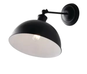 Image of Charleston Wall Dome Light, Black White, E27