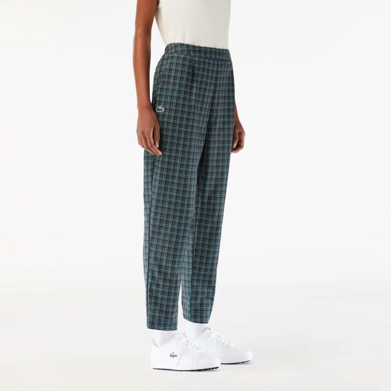 Image of Lacoste 7/8 Length Elasticated Waist Stretch Golf Pants Blue female 10