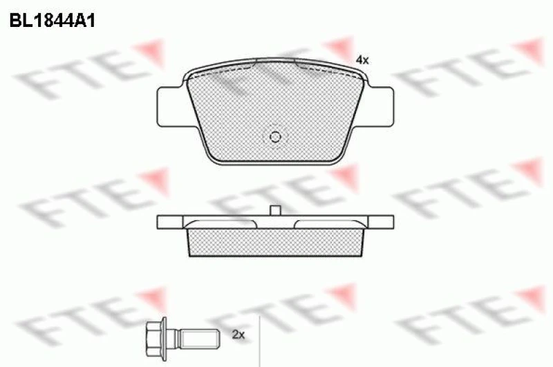 Image of Brake pad set FTE 9010423