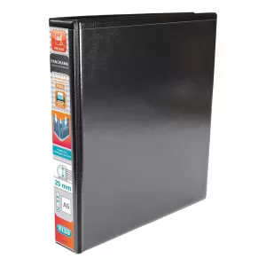 Image of Original Elba Panorama A5 Presentation Ring Binder PVC 2 D Ring 25mm Capacity Black Pack of 6