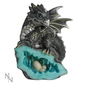 Image of Nest Guardian Blue Dragon Figurine