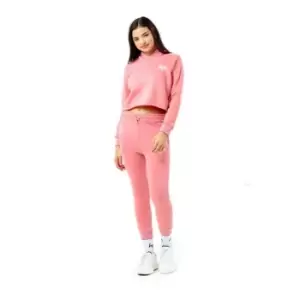 image of Hype Kids Crop Pullover Hoodie and Jogger Set - Pink