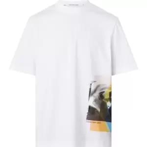 Image of Calvin Klein Jeans Multi Layered Photoprint Tee - White