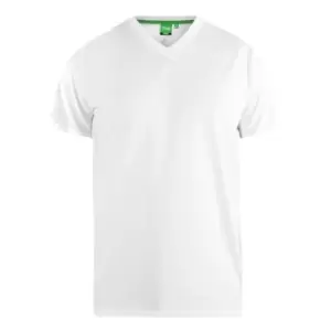 Image of Duke Mens D555 Kingsize Signature-1 Cotton T-Shirt (3XL) (White)