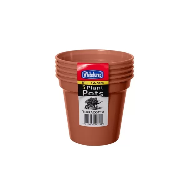 Image of Whitefurze Garden Pot Set, 12.7cm, 5pcs, Terracotta
