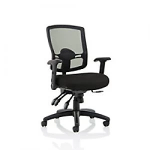 Image of Task Office Chair Portland III Black Mesh Back with Height Adjustable and Folding Arms