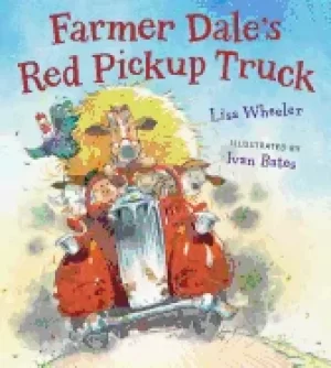Image of farmer dales red pickup truck