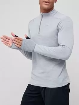 Image of Nike Run Repel Element Winterized 1/2 Zip Top - Grey Marl Size XL Men