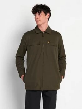 Image of Lyle & Scott Cotton Nylon Overshirt - Green