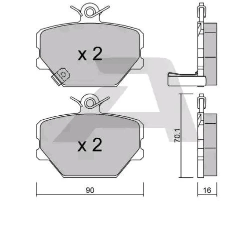 Image of AISIN Brake pad set AISIN BPMB-1001