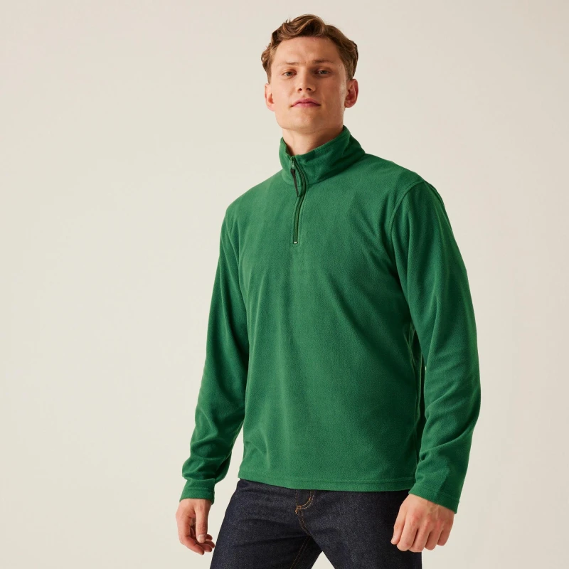 Image of Regatta Regatta Men Micro Zip Neck Fleece in Green Size: 4X-Large Green 4XL Male 5051513902089