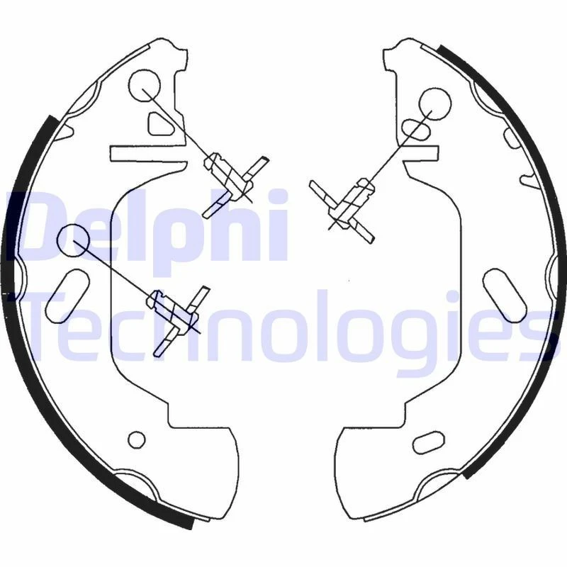 Image of DELPHI Brake Shoe Set DELPHI LS1701