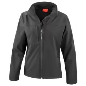 Image of Result Womens Softshell Premium 3 Layer Performance Jacket (Waterproof, Windproof & Breathable) (2XL) (Black)
