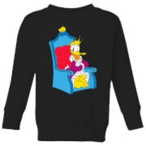 image of Disney King Donald Kids Sweatshirt - Black - 11-12 Years