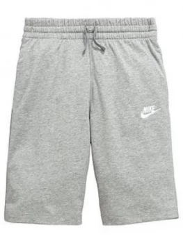 image of Nike Older Boys Jersey Shorts - Grey Heather, Size L, 12-13 Years