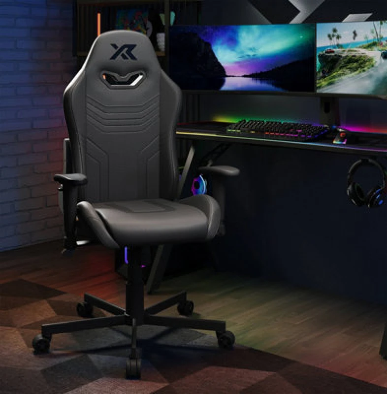 Image of X Rocker Agility Compact Ergonomic PC Gaming Chair For Juniors - Carbon Black