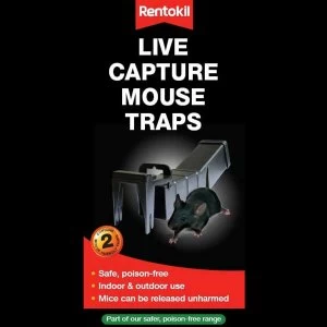 image of Rentokil Live Capture Mouse Trap - Twin Pack