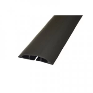 image of D-Line Black Light Duty Floor Cable Cover 80mm Wide 9m Long CC-19M