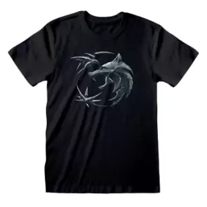 Image of The Witcher Unisex Adult Emblem T-Shirt (M) (Black)