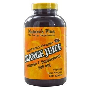 Image of Natures Plus Orange Juice Vitamin C 500 mg Chewable Tablets 90 Tabs