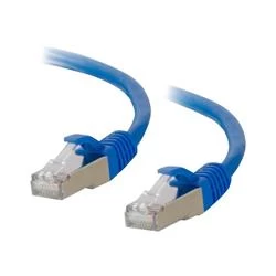 Image of C2G 0.3m Cat6a Booted Shielded (SSTP) Network Patch Cable Blue
