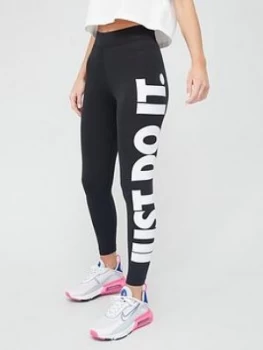 image of Nike Nsw Essential Just Do It Leggings - Black