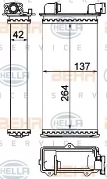 Image of Behr Heat Exchanger 8FH351000-531 AH 94 000S 70818719 Replaces 8FH351311-431