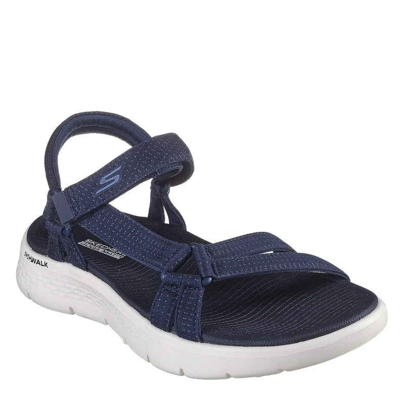 Image of Skechers Womens Go Walk Flex Sublime Flat Sandals Navy female 6 (39)