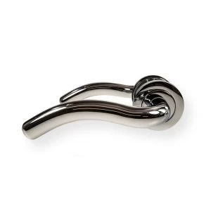 image of LocksOnline Flow Lever Door Handle Set on Round Rosette