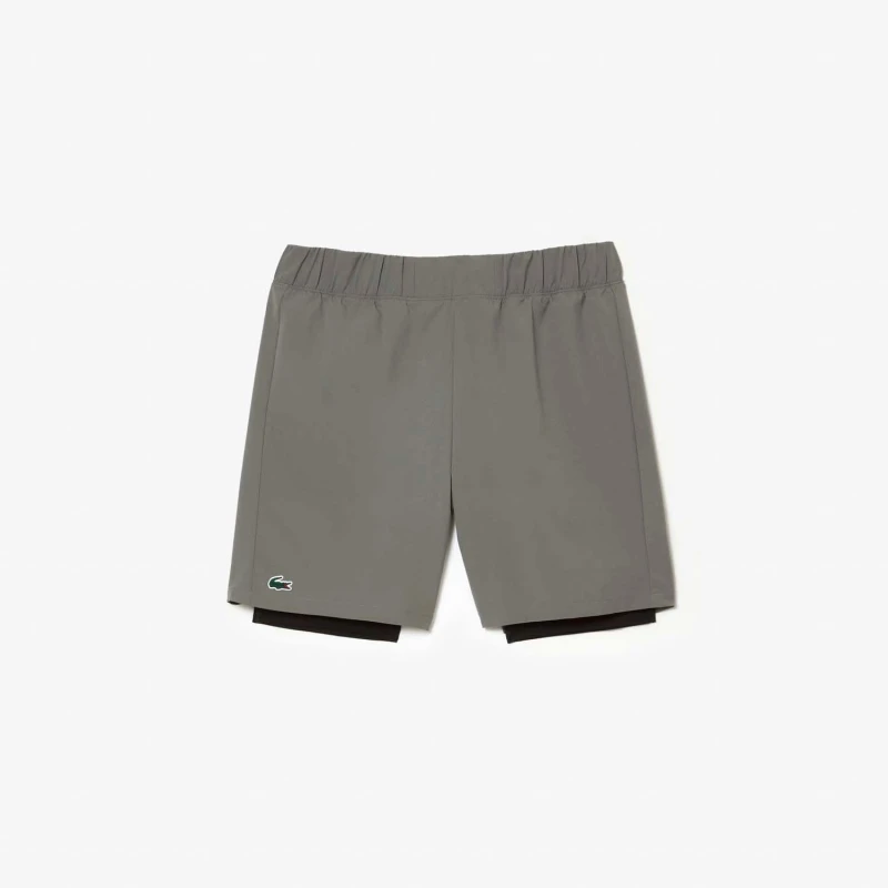 Image of Lacoste Lined Ultra Dry Sport Shorts - Grey Grey XS