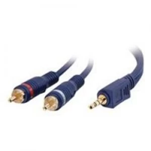 Image of C2G 2m Velocity One 3.5mm Stereo Male to Two RCA Male Y-Cable