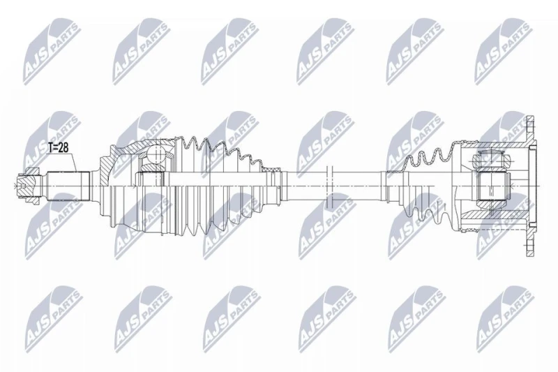 Image of NTY NPW-SU-069 Drive shaft Automatic Transmission, Rear Axle Right Drive Shaft (13)