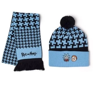 Image of Rick And Morty - Rick And Morty Unisex One Size Beanie - Blue/Black
