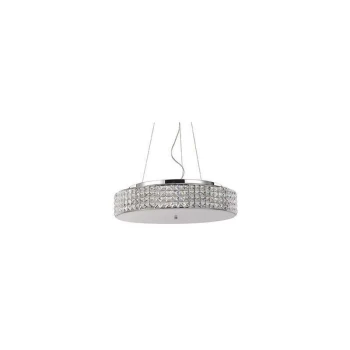 image of Ideal Lux Roma - 9 Light Small Ceiling Pendant Chrome, G9