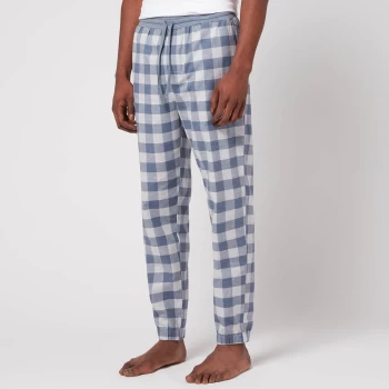 Image of Hugo Boss Cosy Lounge Check Pants Medium Grey Size L Men