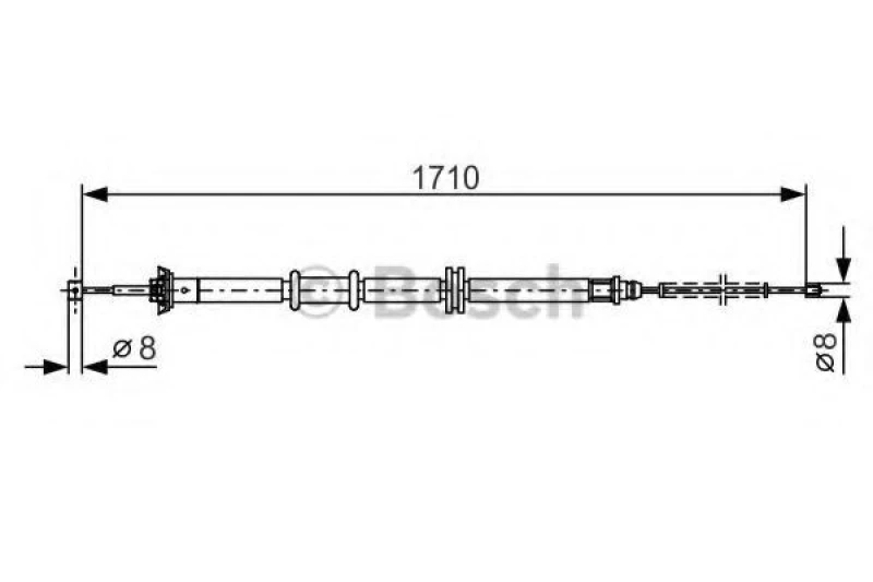 Image of Handbrake cable Bosch 1 987 482 207
