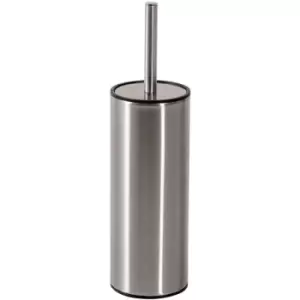 image of Nexus Freestanding Toilet Brush Holder with Curved Brush, Satin Finish - Satin