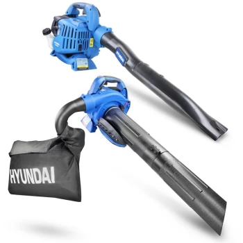 Image of Hyundai - HYBV2600X 26cc 2-Stroke 3-in-1 Petrol Leaf Blower Garden Vac Shredder