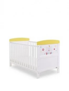 image of Obaby Dumbo Cot Bed - Circus, White