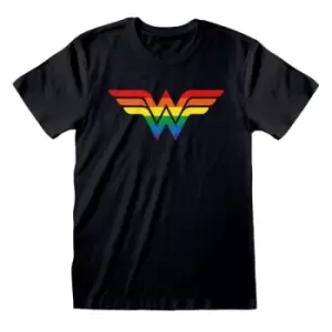 Image of DC Comics T-Shirt Wonder Woman Logo - DC Pride Size L