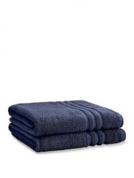 Catherine Lansfield Zero Twist Bath Sheets - Navy