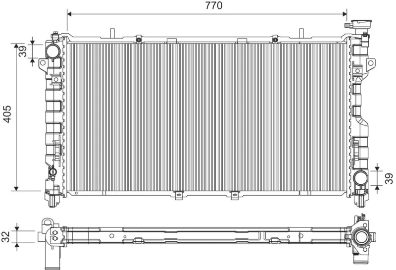Image of Engine radiator VALEO 701434