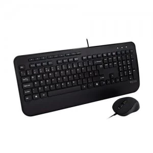 image of V7 Full Size USB Keyboard with Palm Rest and Ambidextrous Mouse Combo - UK