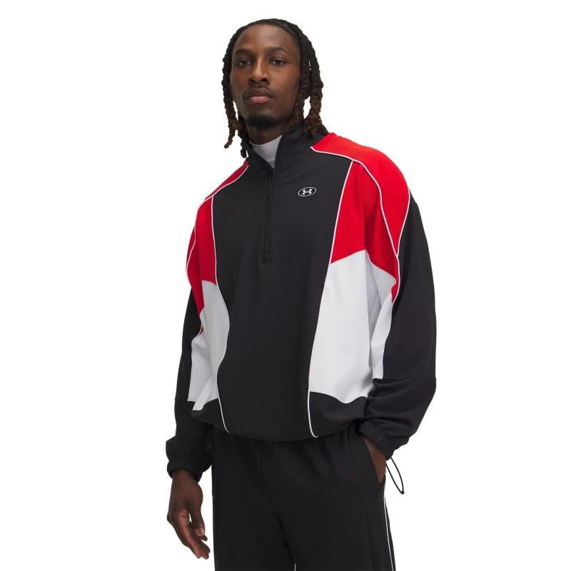 Image of Under Armour Mens Tricot Tracksuit Top Black male S